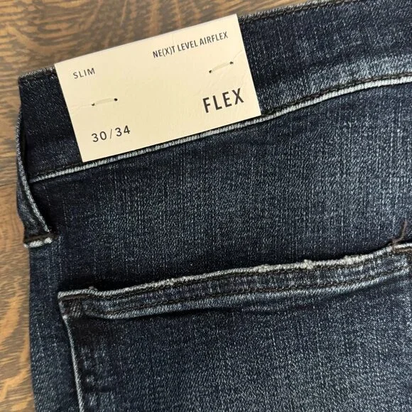 NWT American Eagle Men's Slim Fit Carpenter Jeans - Dark Blue Denim - Size 30x34 - Picture 9 of 9